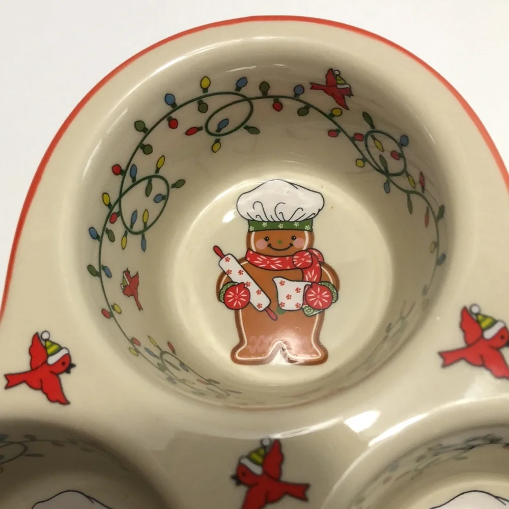 Temptations By Tara Christmas Tree Shaped Cupcake Muffin Baking Pan NWT